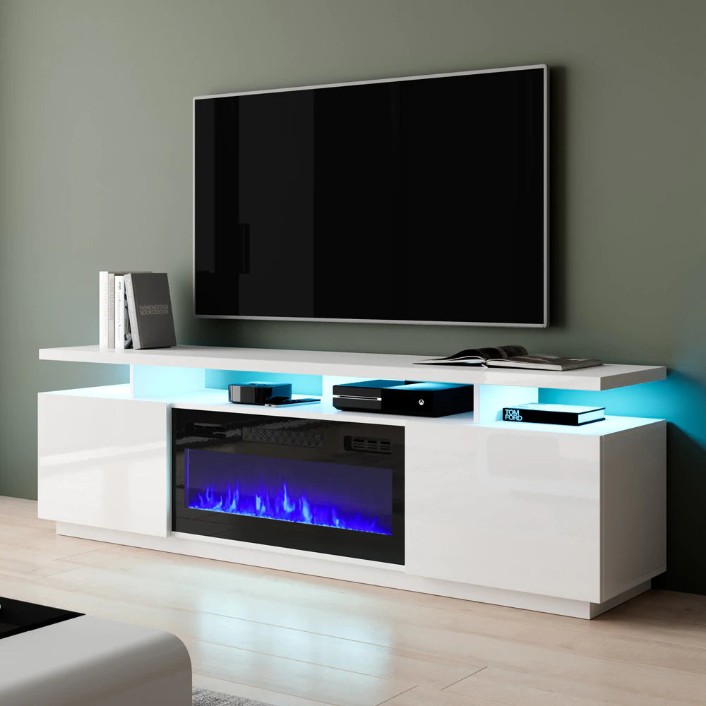 Eva-KBL Electric Fireplace 71" TV Stand
