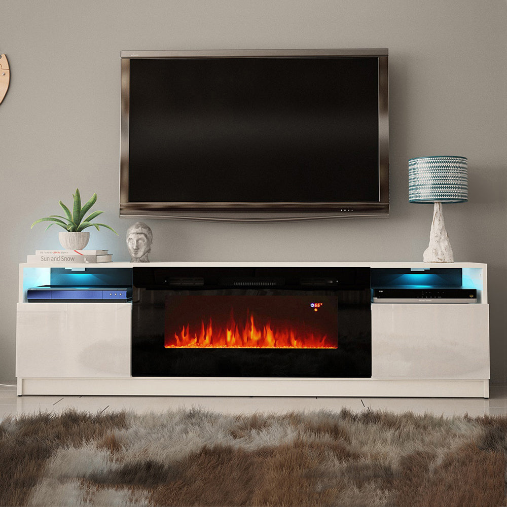 York 02 Electric Fireplace 79" TV Stand