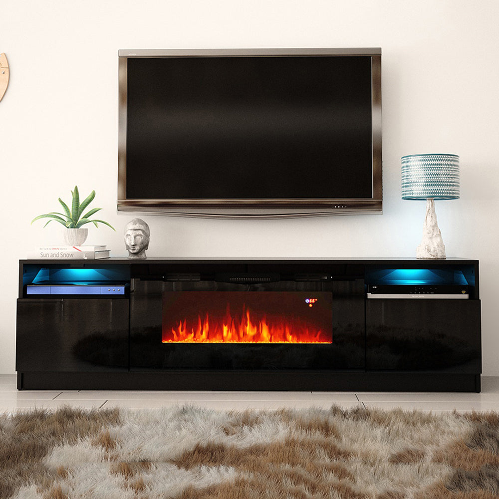 York 02 Electric Fireplace 79" TV Stand