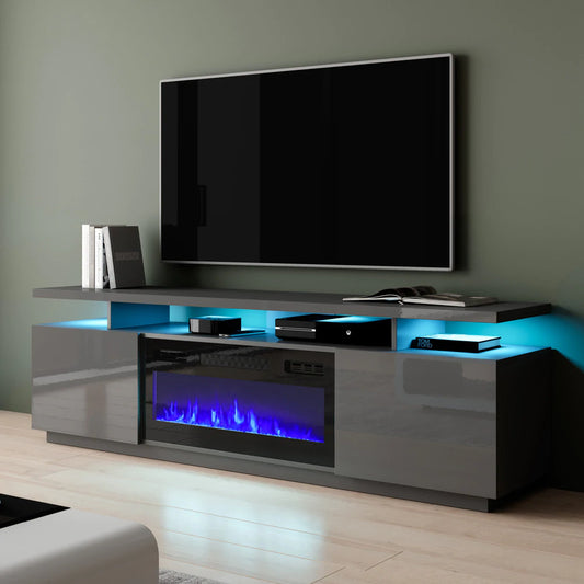 Eva-KBL Electric Fireplace 71" TV Stand